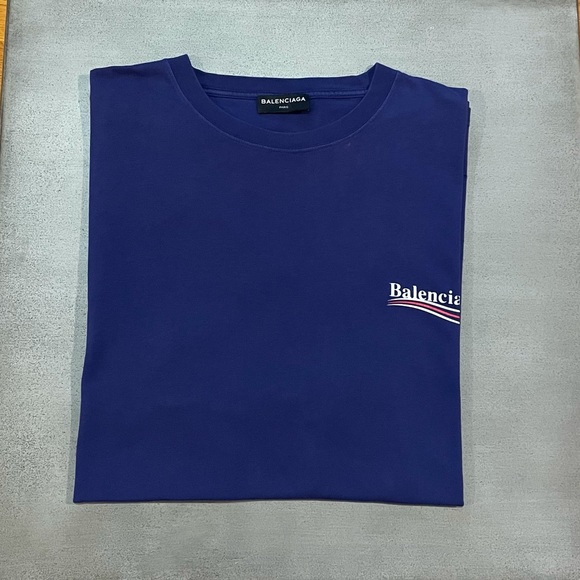 Balenciaga Tops - Balenciaga Campaign Logo T-Shirt